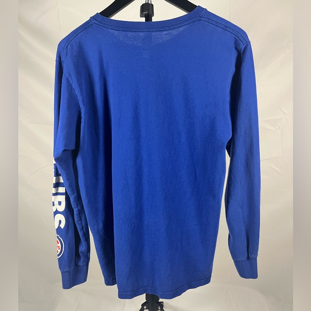 Majestic Chicago Cubs Long Sleeve Shirt Blue MLB Baseball Mens Size Medium - Picture 2 of 5